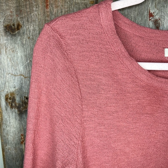 Madewell Smocked Bell Sleeve 100% Cotton Top in Autumn Berry/ Mauve sz S - Picture 5 of 12
